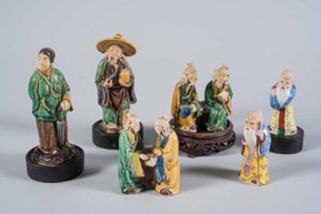 Set of Chinese Ceramic Figurines; Various
