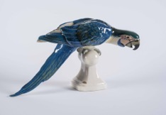 Porcelain Figurine of a Parrot