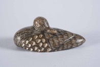 Carved Small Figurine of a Duck 