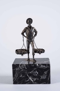 Bronze Figure of a Man on Marble Base