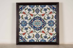 Set of Four Sequential Islamic Colored Tiles in Single Frame