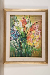 Oil on Canvas Indistinctly Signed at Lower Right; Flowers