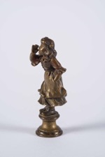 Small Bronze Figurine of a Girl on Stand
